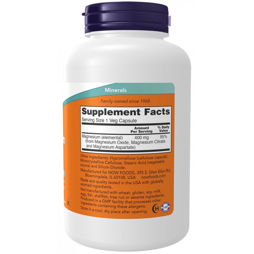 Μαγνήσιο NOW FOODS 400mg - 180 Caps