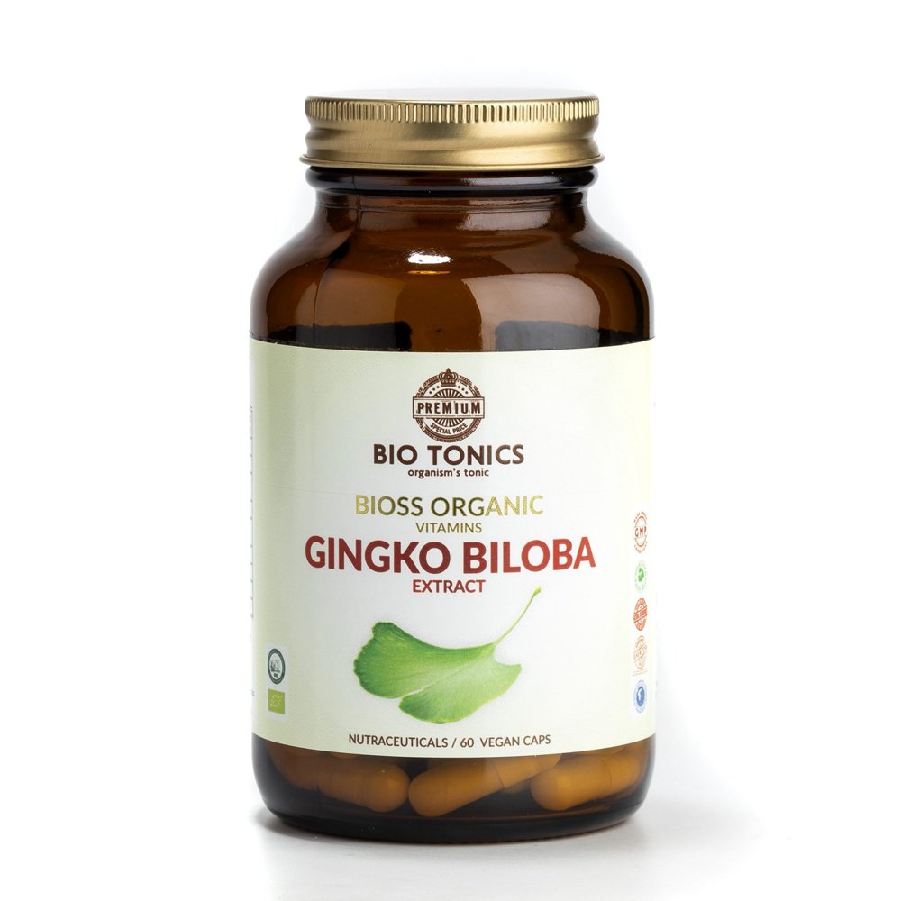 Ginkgo Biloba Extract 120mg - Βιολογικό - 60 Vegan Κάψουλες